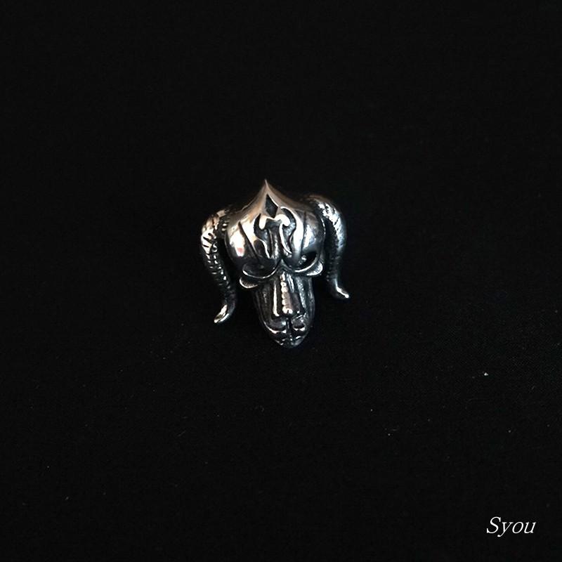 指輪 悪魔 ヤギ スカル チタン鋼 リング アメリカ リング サタン パンク レトロ ジュエリー メンズ ア..