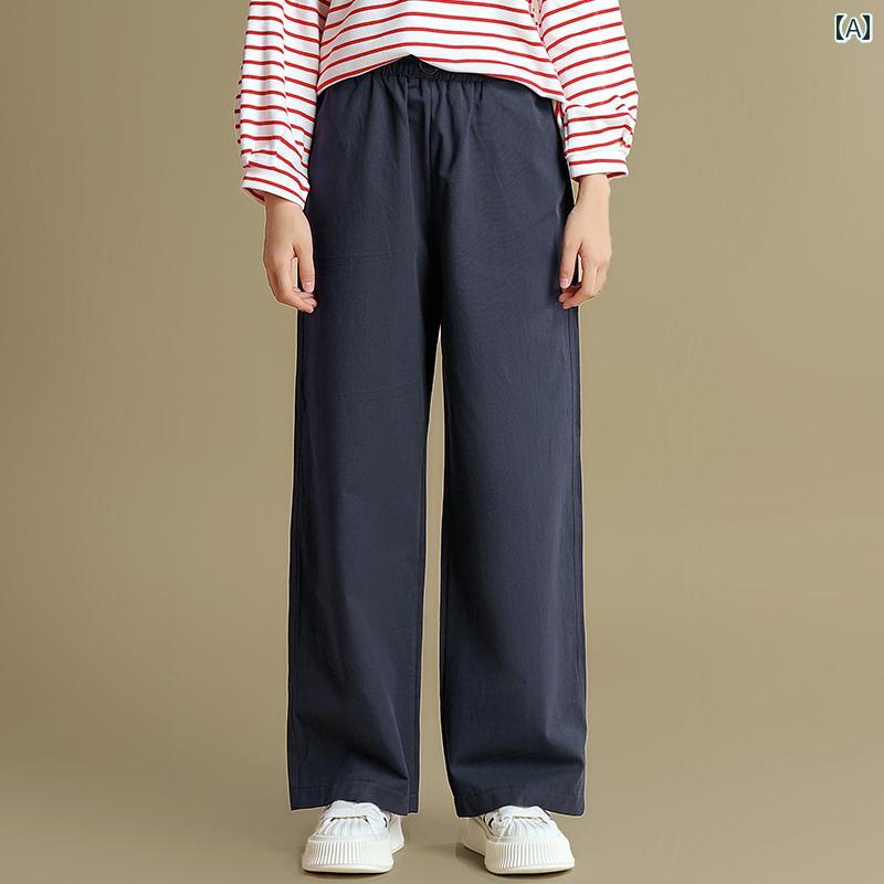 子供服 女の子 パンツ カジュアルパンツ ストレートパンツ 春秋 カジュアル シンプル おしゃれ アウトドア 通園 通学 ホームウェア キ..