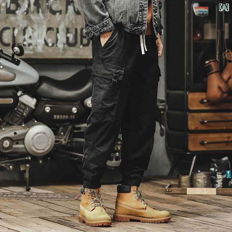 Work Pants - カジュアル パンツ アウトドア 動きやい メンズ 紳士服 メンズ パンツ 普段使い 長ズボン アメリカン コットン 秋 大きめサイズ ストレート ファッション ワークパンツ