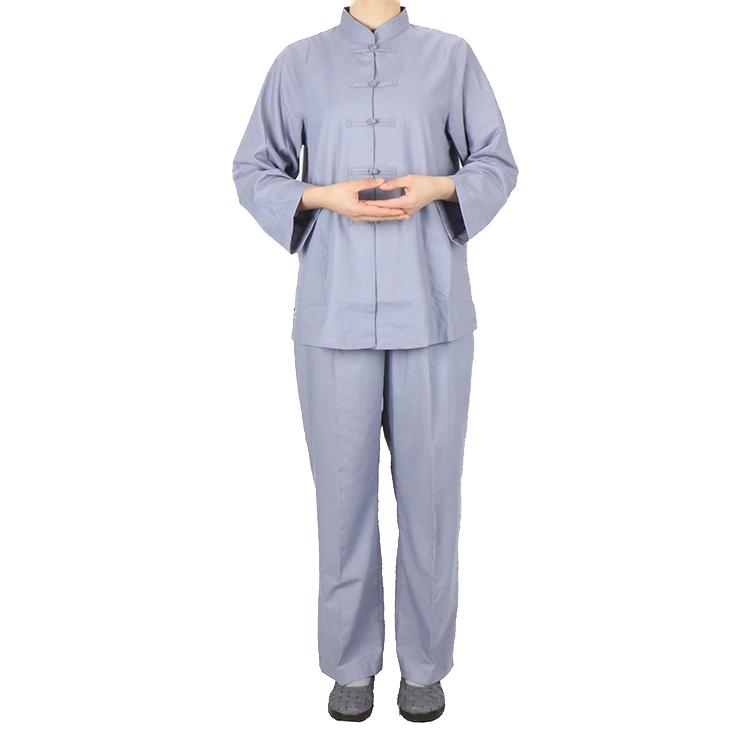 僧服 平服 瞑想 春夏 薄手 コットン モンク 服 長袖 長ズボン 瞑想服 修行服 仏教