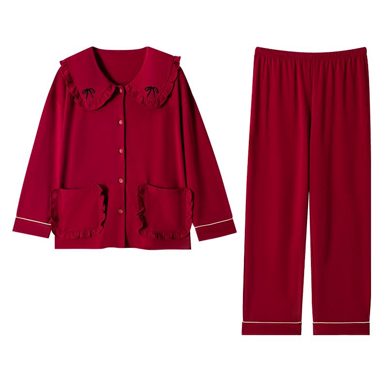 パジャマ ナイトウェア ズボン ルームウェア ロング パンツ トップス ズボン セット カジュアル 快適 部屋着 レディース レディース 春秋