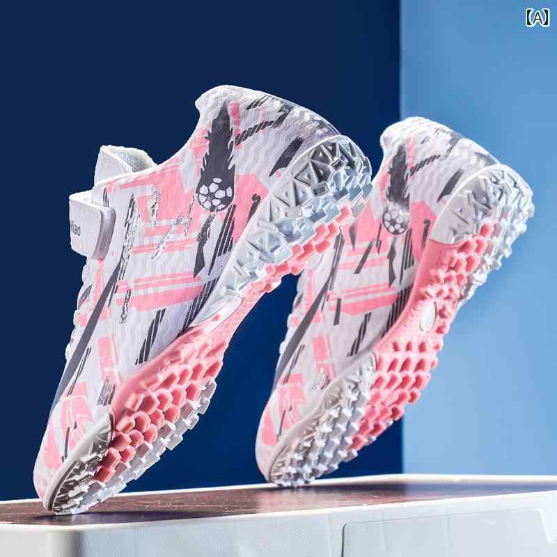 シューズ サッカー 小学生 子供 女の子 ガールズ スパイク プロ 競技 トレーニング用 子供用 ロング ネ..