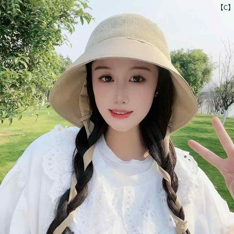 レディース 夏 帽子 日除け アウトドア レジャー サマー つば広 日焼け防止 女性 フィッシャーマン ハット 抗 UV フェイスカバー