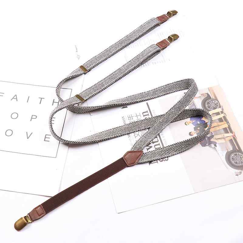 サスペンダー おしゃれ 英国 レトロ カジュアル クリップ 大人 ユニセックス 滑りにくい ベルト パンツ ショルダーストラップ