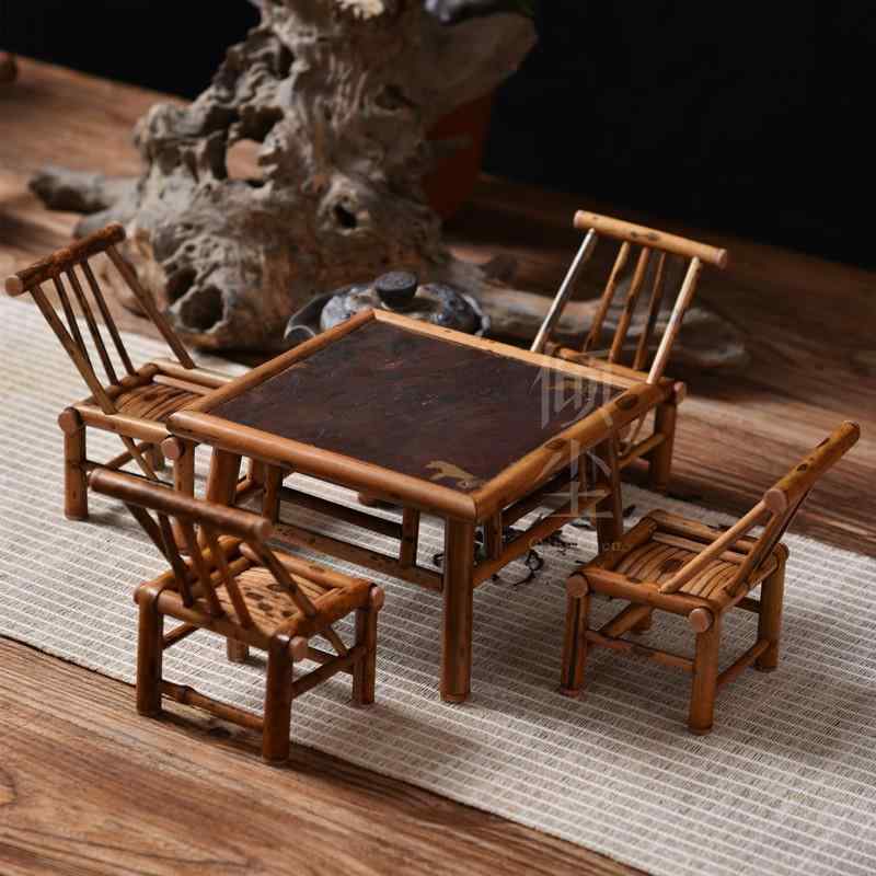 茶道具 置物 収納 イス テーブル トレイ 食器置き ミニ 雑貨 小物 装飾品 配膳品 アンティーク 道具 レ..