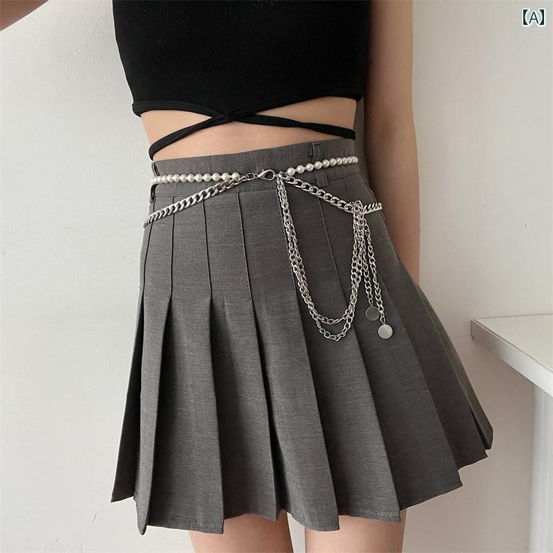 チェーン アクセサリー ウエスト ベルト パール 女性 ハイエンド 小さい フレグランス サマー スカート ドレス スーツ 装飾