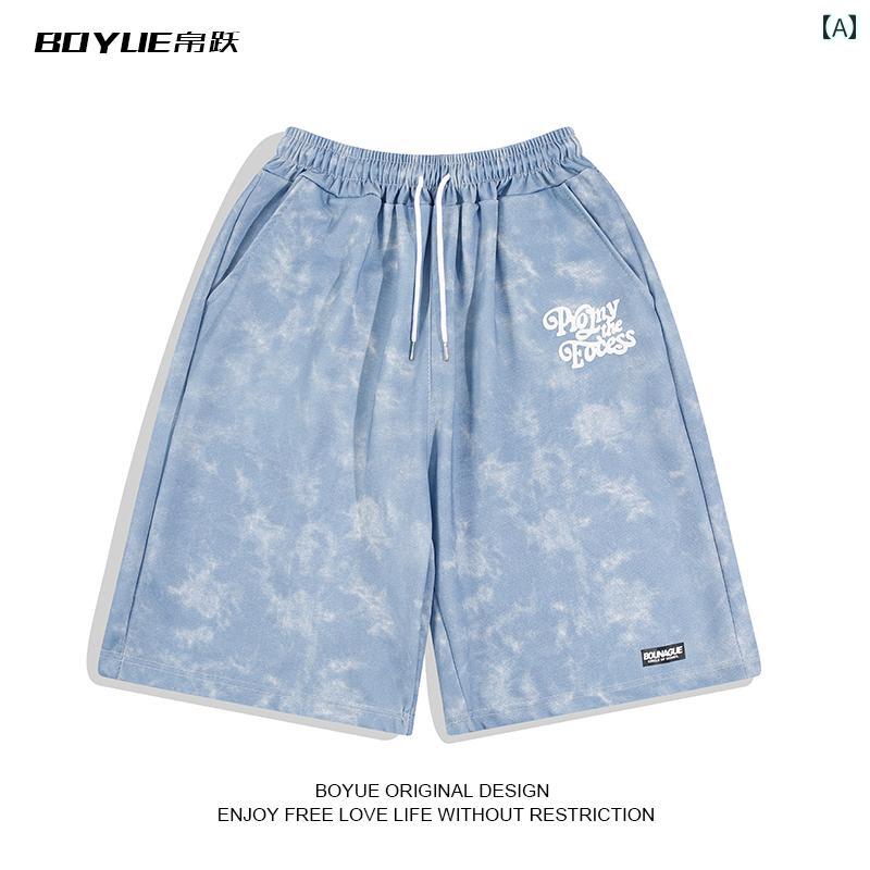 メンズ レディース カジュアル パンツ ビーチ 短パン ハーフ プール 海水浴 サマー タイダイ柄 ショート スポーツ バスケットボール アメリカン