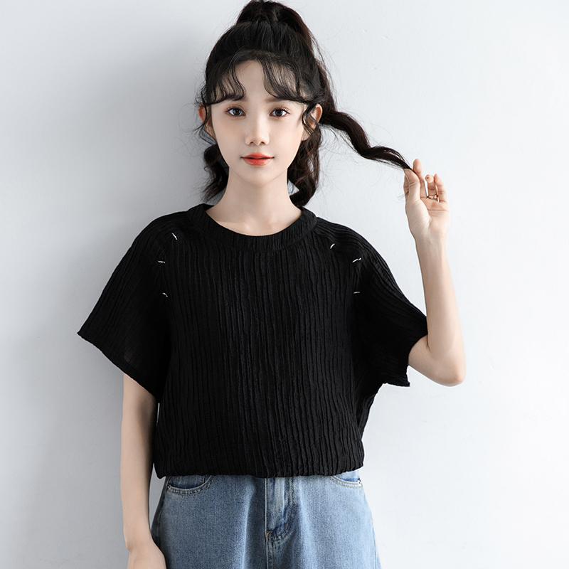 Rakuten - レディース ファッション トップス Tシャツ カットソー ラウンドネック シンプル 半袖 フェミニン レディース カジュアル 普段使い 夏 婦人服