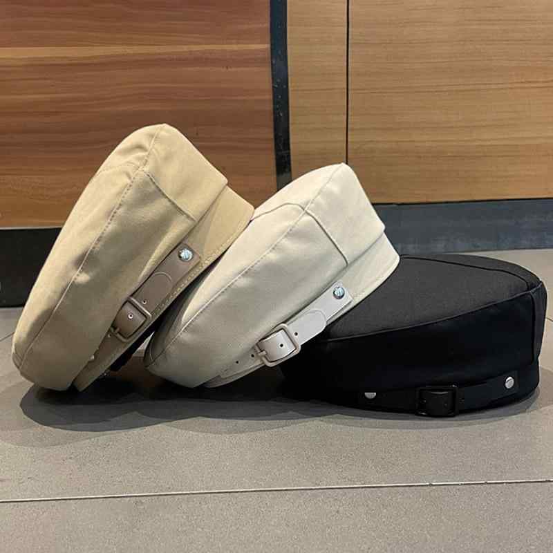 帽子 韓国 英国 ベレー帽 レディース 秋 和風 ベルトバックル ペインター ハット キャスケット ベレー帽