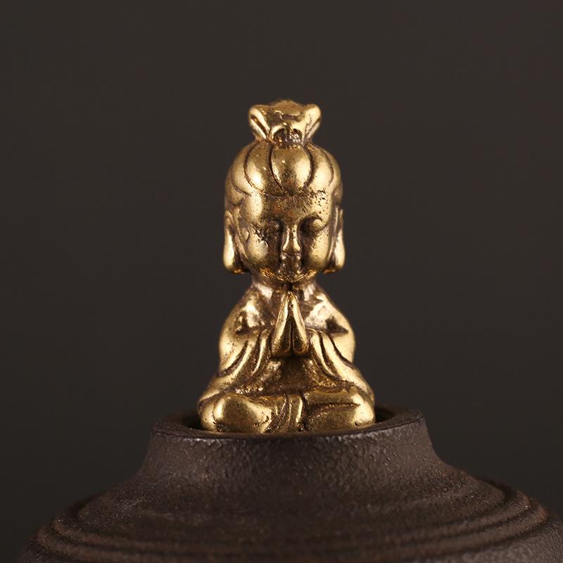 ペンダントトップ レトロ 真鍮 ペンダント ジュエリー 観音 キーホルダー 真鍮 アクセサリー ギフト 小..