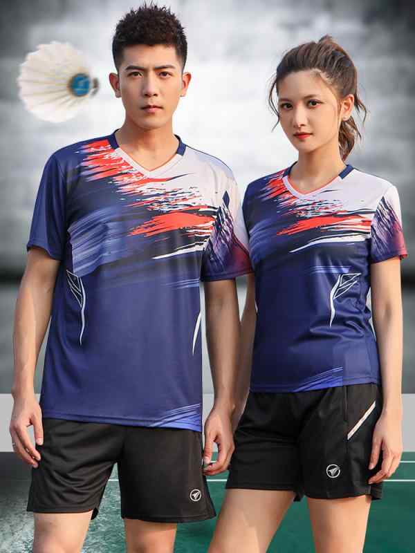 スポーツ トレーニング ユニフォーム 速乾 バドミントン スーツ メンズ レディース 夏 半袖 テニス 卓球 ジャージ ランニング スポーツウェア