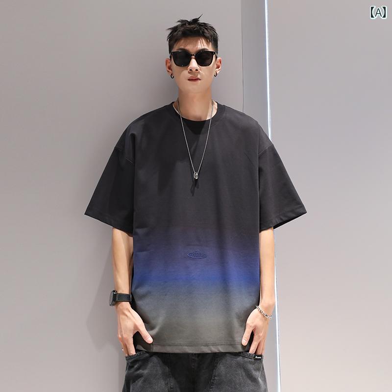 オーバーサイズ 半袖 Tシャツ メンズ 夏 トップス 韓国 カジュアル ストリート おしゃれ かっこいい 着..