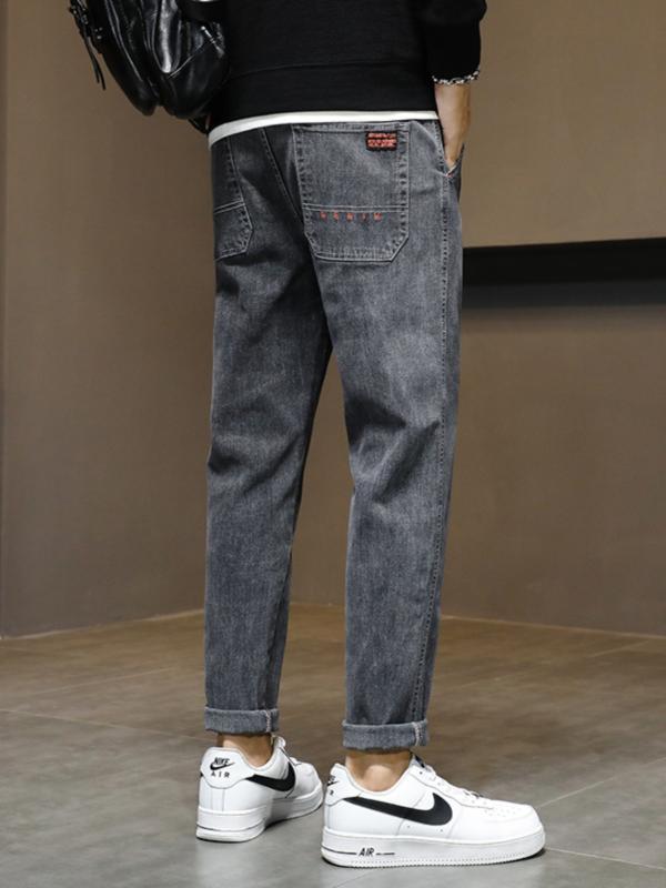Skinney Pants - ジーンズ メンズ 春秋冬 ストレート スリムフィット ダメージ 加工 カジュアル ロング パンツ メンズ デニム スタイリッシュ