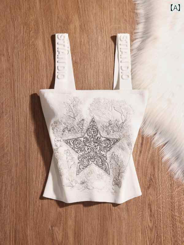 Camisoles - タンクトップ シャツ ノースリーブ キャミソール ショート丈 夏 タイトフィット スリム モダン カジュアルセクシー 魅惑 ナイトアウト 野外フェス レディース トップス