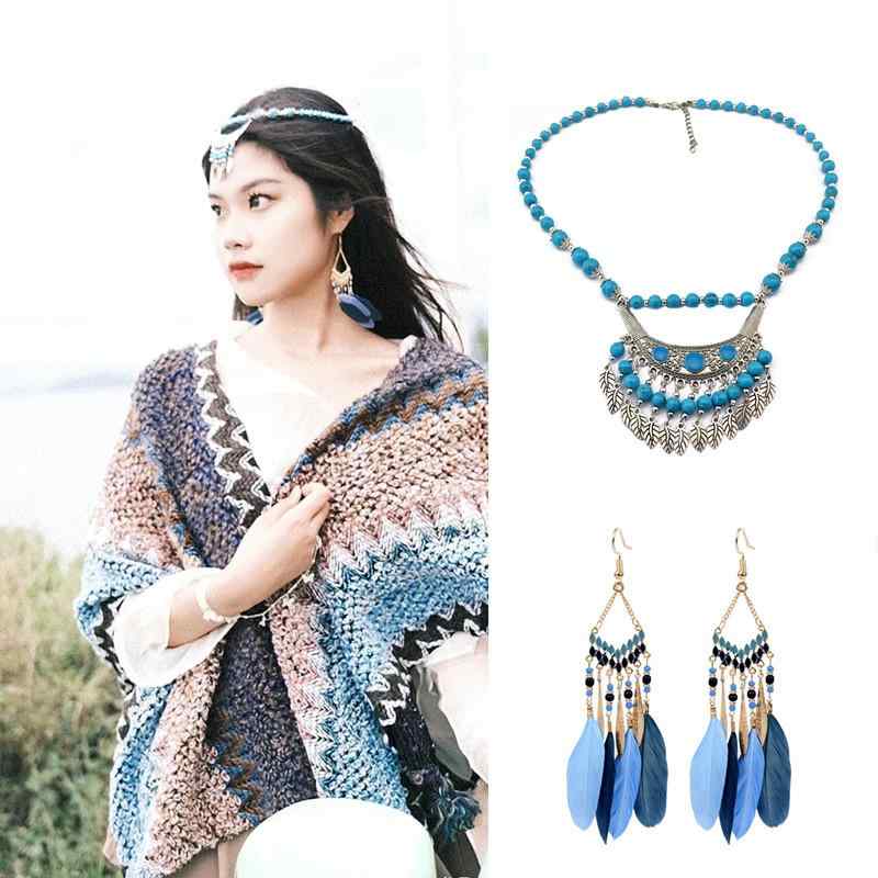 ヘッド ドレス レトロ エスニック エキゾチック 帽子 三日月 葉 タッセル 額 チェーン 眉毛 ペンダント..