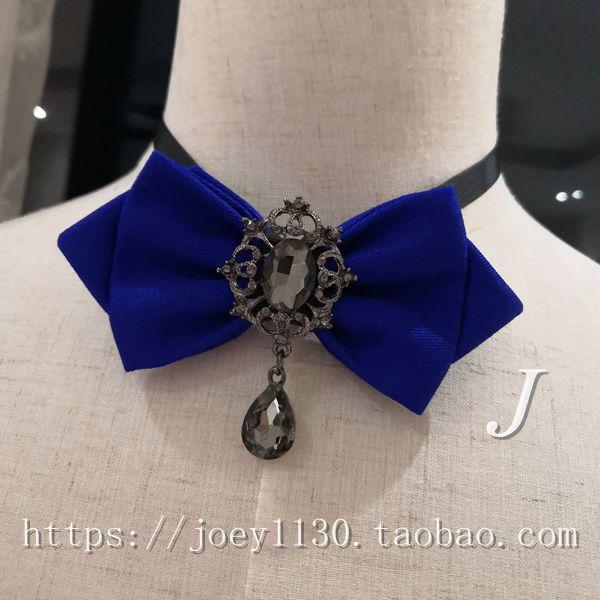 メンズ ネクタイ おしゃれ レトロ サファイア ブルー 宝石 蝶 司会者 イブニング シンガー カラー フラワー ホスト 結婚式