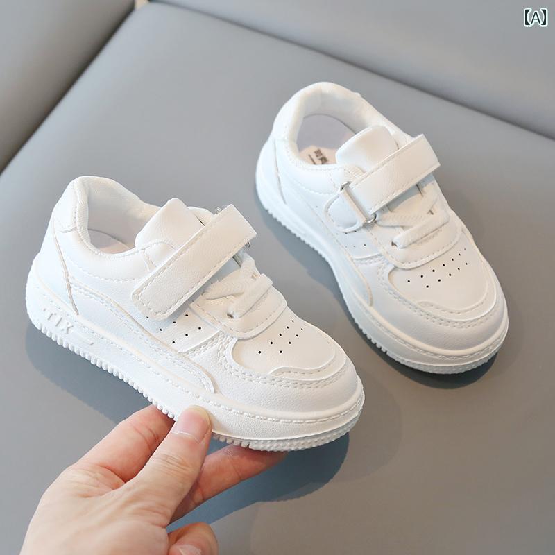 キッズ シューズ スポーツ スニーカー 通園 白 黒 子供 靴 春秋 通気性 スポーツ カジュアル 滑りにくい 幼稚園 運動靴 子供