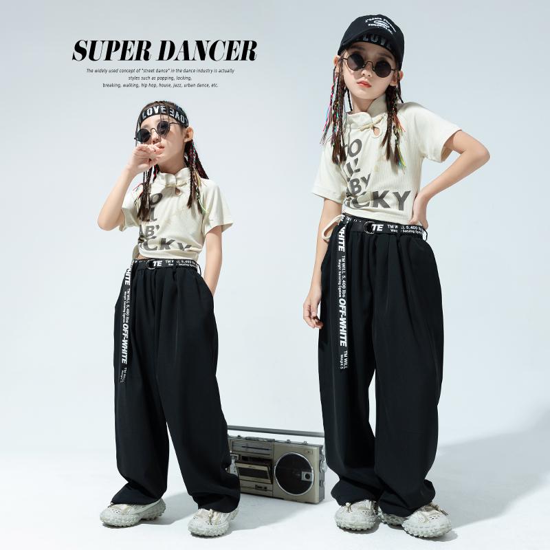 Rakuten - 子供服 女の子 Tシャツ パンツ コスチューム バンド ダンス ヒップホップ ストリート系 パフォーマンス 衣装 クール かっこいい キッズ