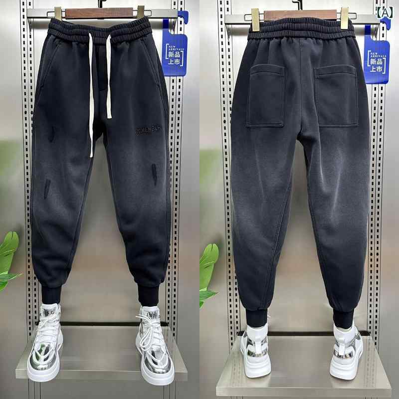 パンツ メンズ フィットネス ジム トレーニング ズボン 春 グラデーション カジュアル レギンス スポーツ 快適 ストレッチ 九分丈