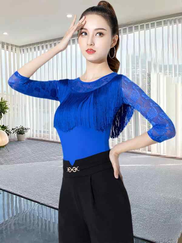 レディース ラテンダンス 服 トップス ワンピース 練習 レース アート 試験 大人 夏