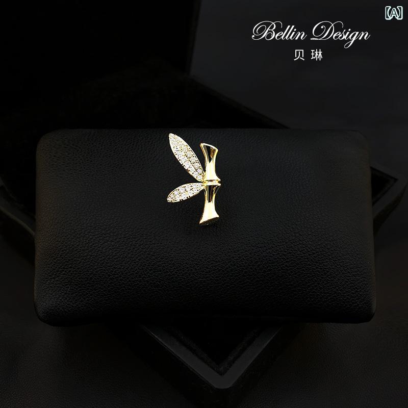 アクセサリー ブローチ おしゃれ 露出 防止 効果 高さ 竹 スタイリッシュ スーツ セーター コサージュ 洋服 直し ピン