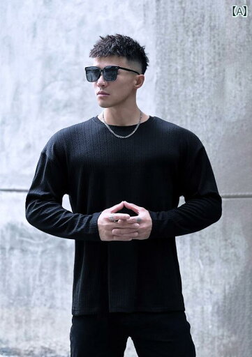 メンズ フィットネス スポーツウェア 長袖 Tシャツ ストライプ Tシャツ 秋冬 スウェットシャツ ファッション メンズ フィットネス スポーツウェア 長袖 Tシャツ ストライプ Tシャツ 秋冬 スウェットシャツ ファッション