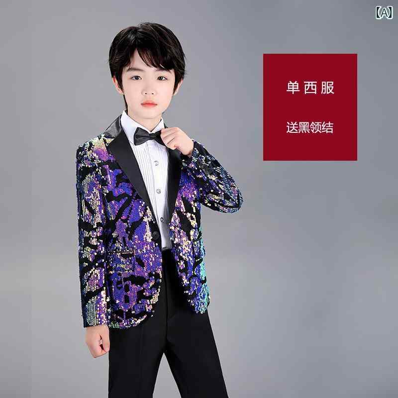 キッズ 衣装 紫 パープル ミラー グラデーション スパンコール キラキラ キラキラ 輝く お目立ち スー..