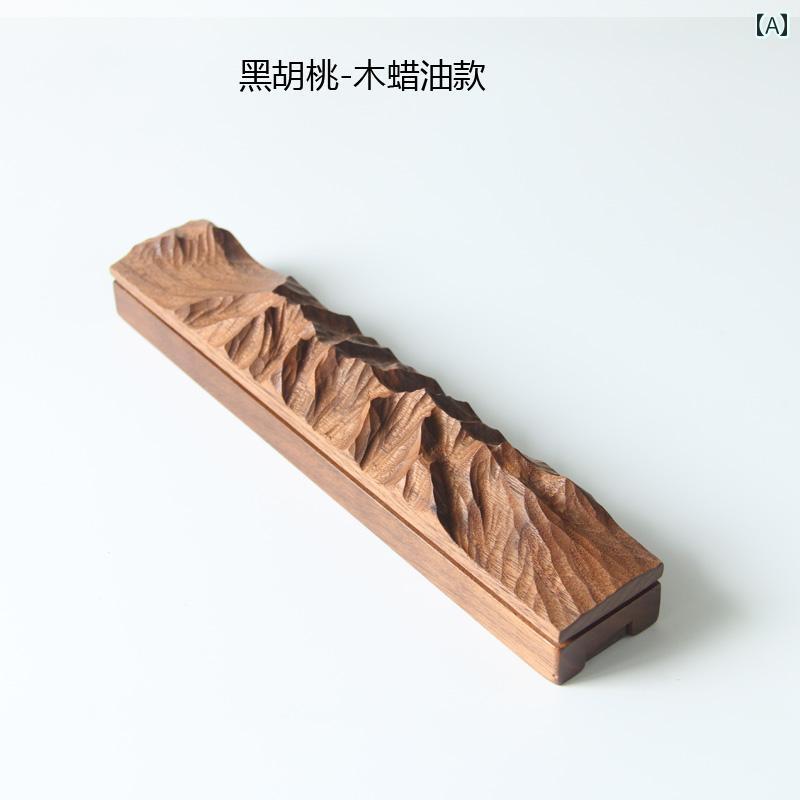木 無垢材 山 香炉 ライン 茶道 品 ハウス アクセサリー インテリア アロマ ケース おしゃれ