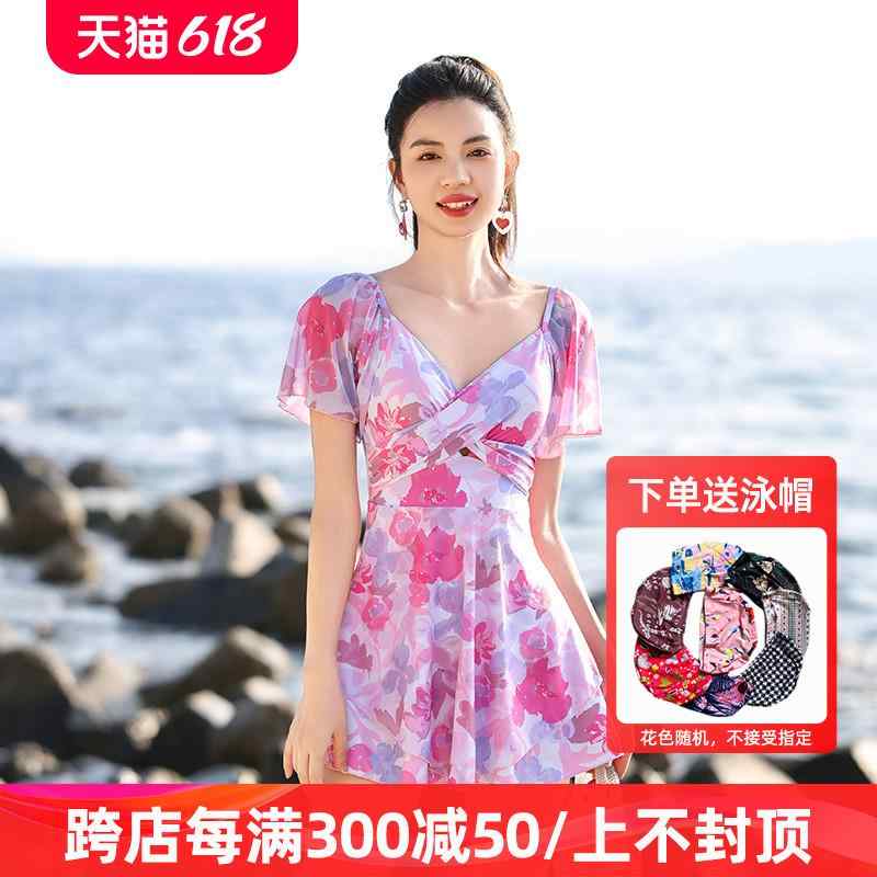 水着 おしゃれ 洋服見え 体型カバー レディース ワンピース スカート お腹カバー 着痩せ 海辺 温泉 旅行 プール リゾート ビーチ レジャー
