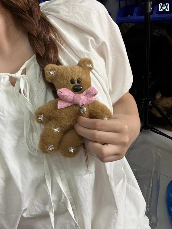 ヘアアクセサリー レディース クリップ 髪飾り かわいい クマ ぬいぐるみ ヘアクリップ 女の子 大きめ サイドクリップ アクセサリー 頭飾り