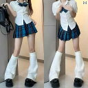 jk ワイドレッグ ストッキング セット レディース 秋冬 トランペットカーフ ブラック ガール 春秋 ロング チューブ パイル レッグセット アジア