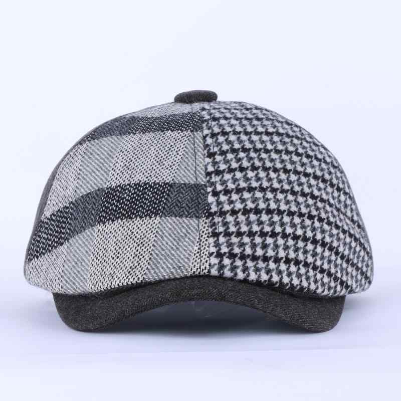 レディース 秋 冬 春 ハンチング帽 おしゃれ ベレー 帽 アウトドア 千鳥 レトロ イギリス 韓国 八角 キ..