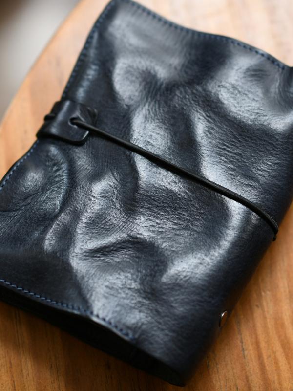 レザー 最上層 植物 タンニン 鞣し 牛革 メモ帳 ハンドブック バインダーノート レトロ プリーツ トラ..