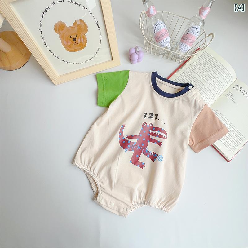ロンパース シンプル カジュアル かわいい ベビー 赤ちゃん キッズ 乳幼児 子供 ベビー服 キッズファッション 子供服 男の子 夏