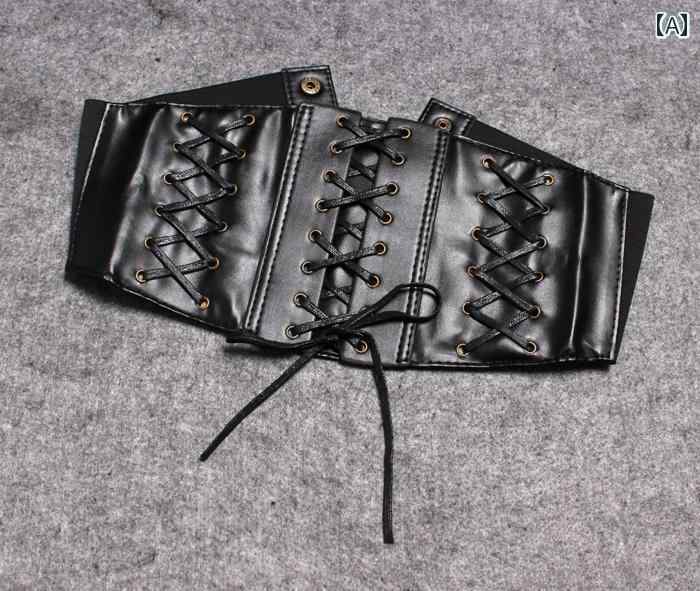 ベルト レディース 幅広 ストラップ ガードル シンプル ストレッチ ウエスト スタッズ 装飾 ベルト ア..