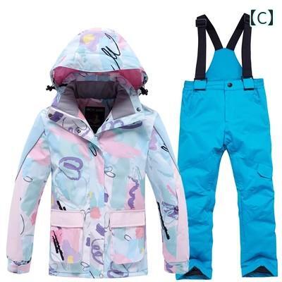 スキーウェア 子供 キッズ 韓国 スーツ 男の子 女の子 冬 屋外 防風 防水 暖かい 厚手 セット 耐摩耗 保温 ポリエステル おしゃれ かわいい スポーツ