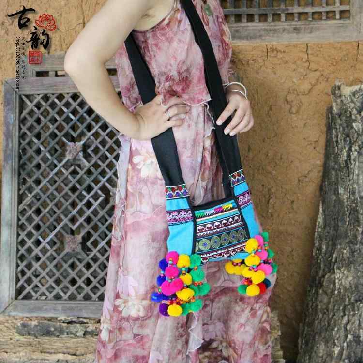バッグ エスニック おしゃれ クロスボディバッグ 刺繍 バッグ 毛玉 快適 携帯電話バッグ 小銭入れ ミャオ族 刺繍 レディースバッグ 刺繍 ショルダーバッグ