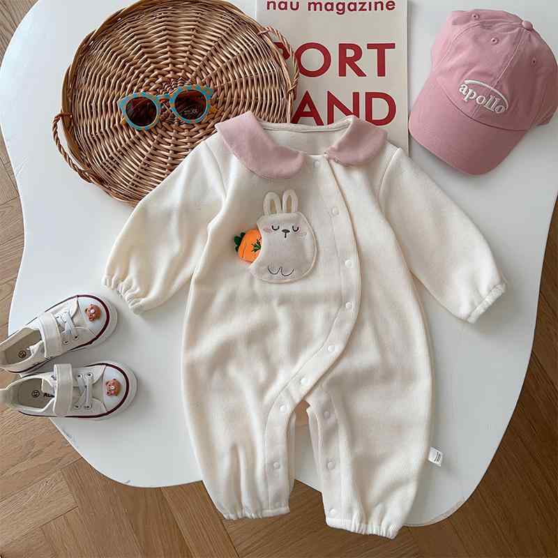 春 赤ちゃん うさ耳 ロンパース かわいい レディース ベビー ドール リトル ウサギ ハーネス ロング ベ..