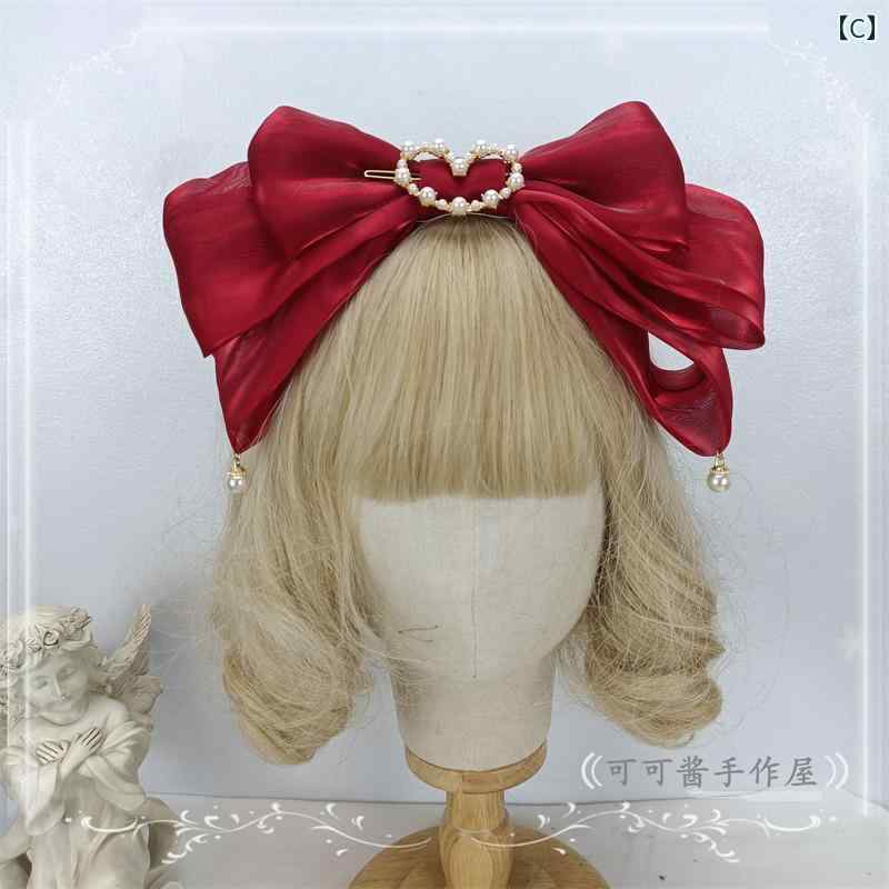 カチューシャ リボン ヘアアクセサリー かわいい コスプレ ロリータ ゴスロリ 地雷 甘ロリ JK レディース ファッションアイテム