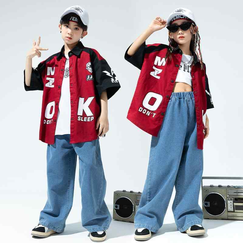 キッズ ストリート系 ファッション コーデ 女の子 セットアップ 小物 重ね着 シャツ 半袖 トップス 男..