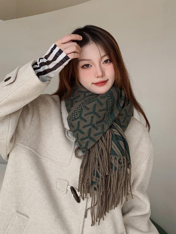 レディース 秋 冬 ニット マフラー おしゃれ パターン スカーフ ハイエンド 韓国 学生 暖かい