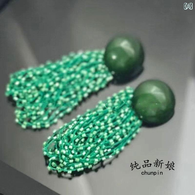 アクセサリー レディース ジュエリー 耳飾り 美 イヤリング ドレス ドレッシング ガウン チャイナ風 花嫁 ウェディング ボヘミアン