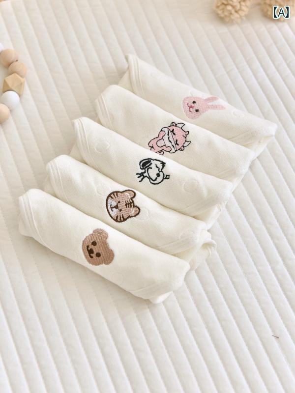 新生児 小さめ 正方形 綿 ガーゼ 赤ちゃん タオル 幼稚園 ソフトハンカチ セット マルチアイテム 速乾 吸水性