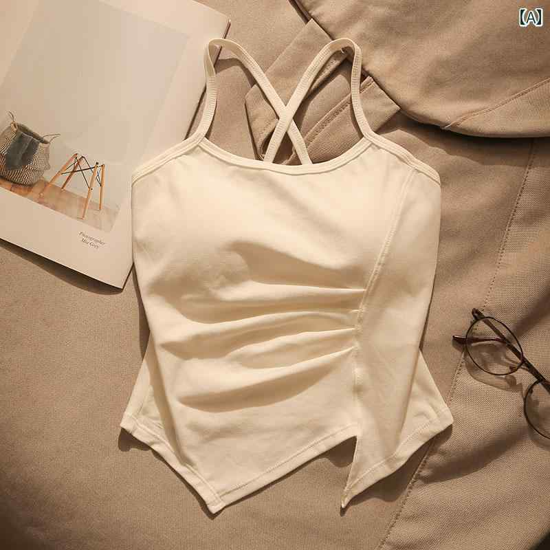 Rakuten - レディース 夏 シンプル キャミソール モテ服 トップス セクシー レイヤード インナー スタイリッシュ おしゃれ 女の子 韓国 イベント フェス レジャー デート アップ