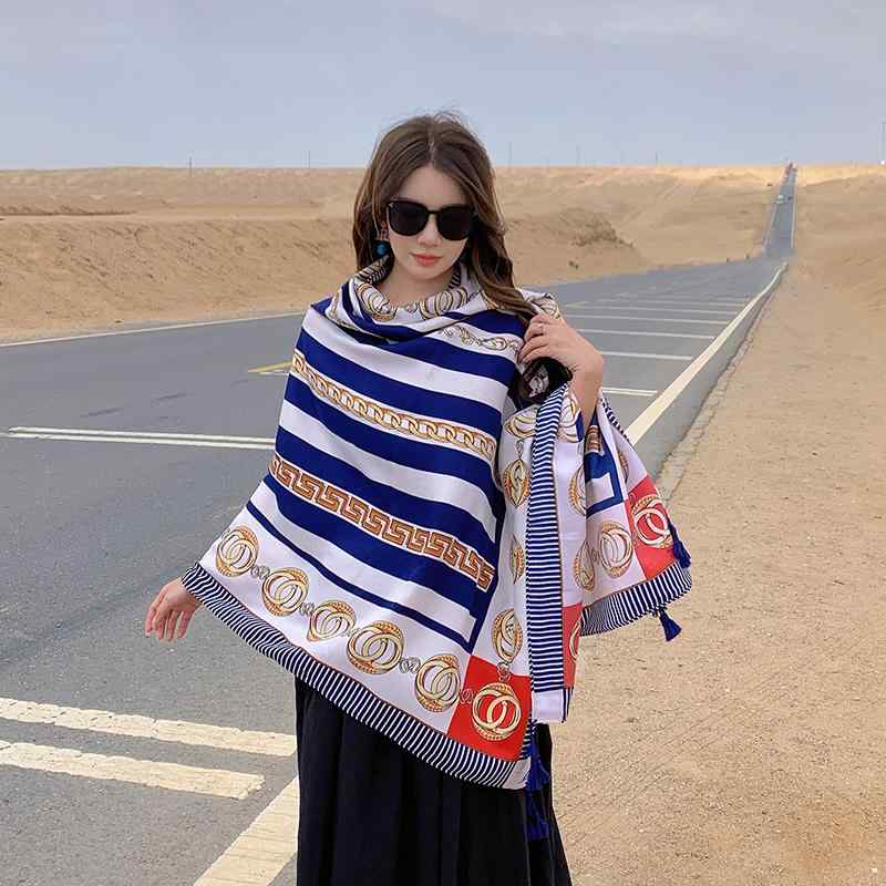 レディース ショール おしゃれ 旅行 写真撮影 ショール エスニック 服装 四川 西部 青海 湖 北西部 砂漠 日焼け防止 スカーフ ガーゼ スカーフ