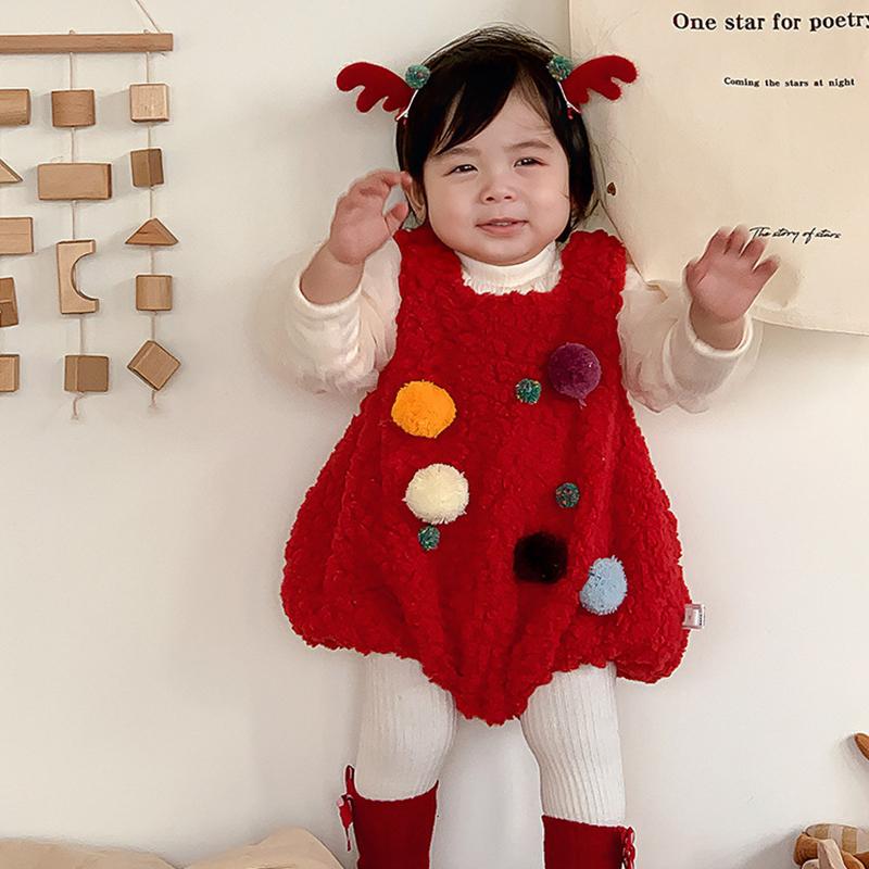 ベビー キッズ ベビーウェア サロペット かわいい キッズ 冬 韓国 カラフル ボール バッグ 正月 女の子..