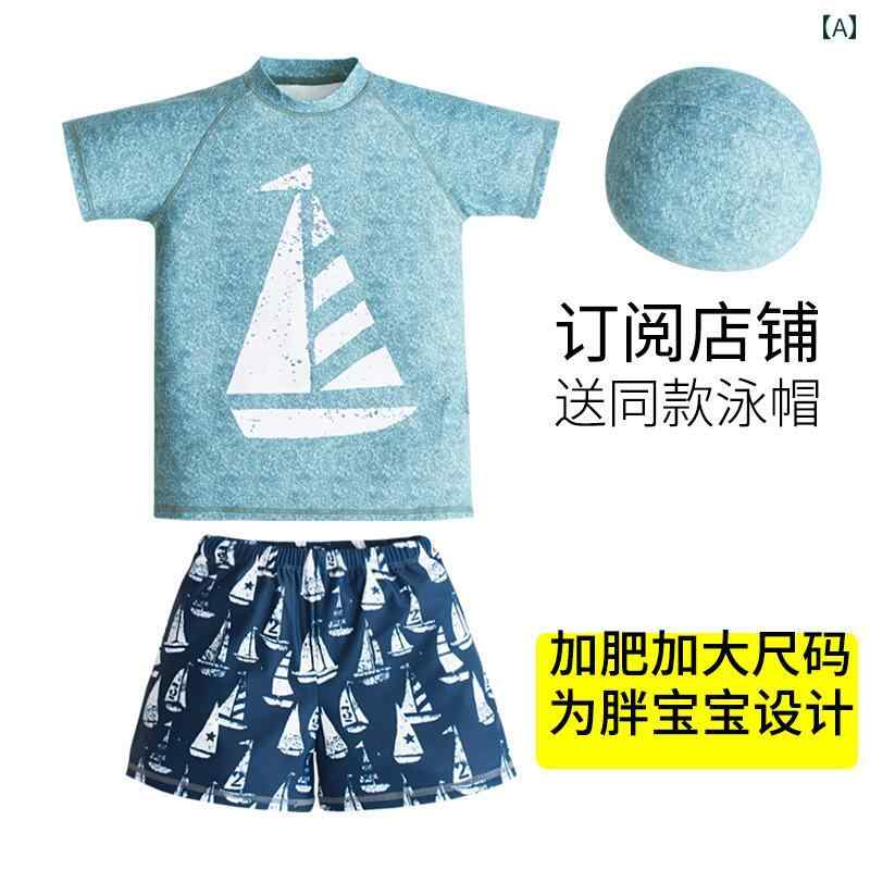 樂天商城 - 夏 水着 キッズ 男子 プール ビーチ 海水浴 スイミング ウェア 水遊び ビッグ ボーイ 大きめ サイズ 速乾 日焼け防止