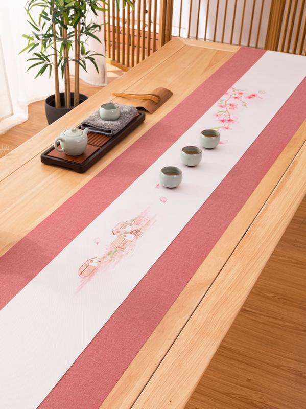 ティーマット テーブルランナー ランチョンマット テーブルクロス 防水 中国風 食器 シート 雑貨 小物 ..