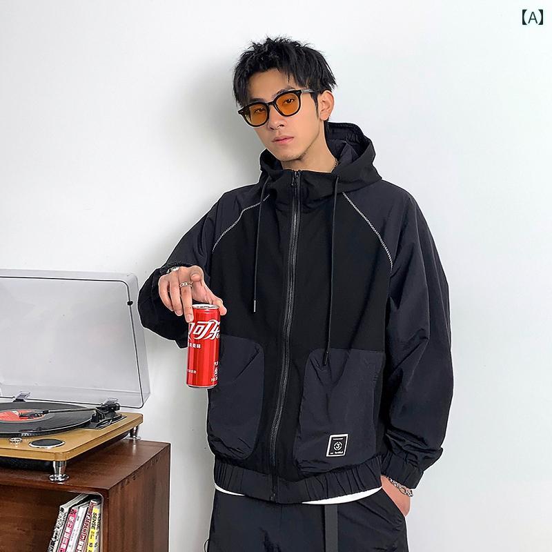 Other - ジャケット カジュアル アウトドア メンズ アウター ファッション 春秋 スポーツ フード トップス ジッパー