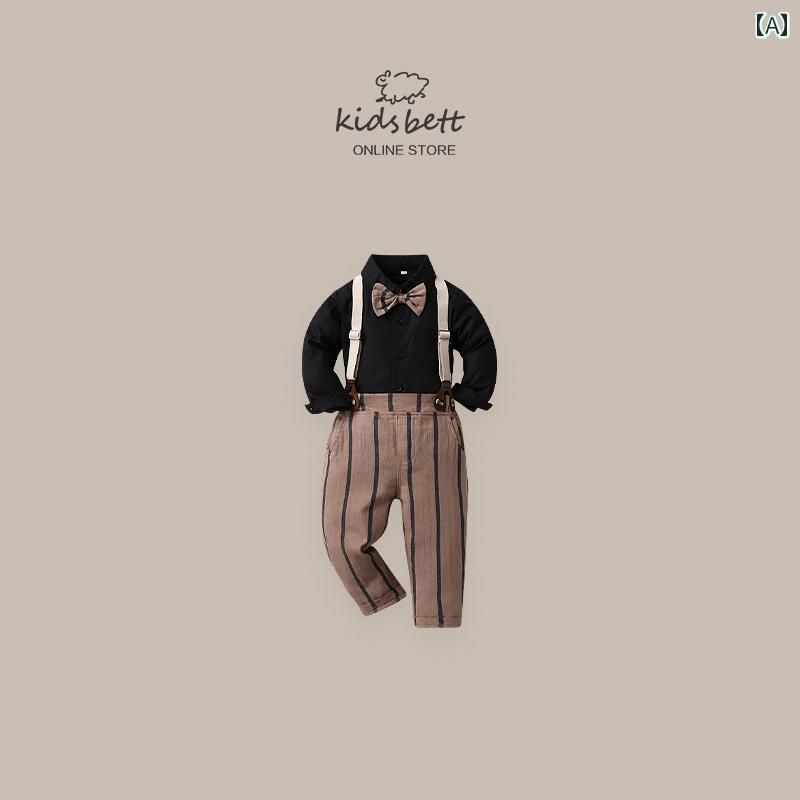 ドレス 赤ちゃん 幼児 オーバーオール サスペンダーパンツ おしゃれ 服 男の子 スーツ 春服 1歳 誕生日 紳士 子供用 スーツ 秋 ツーピース 服